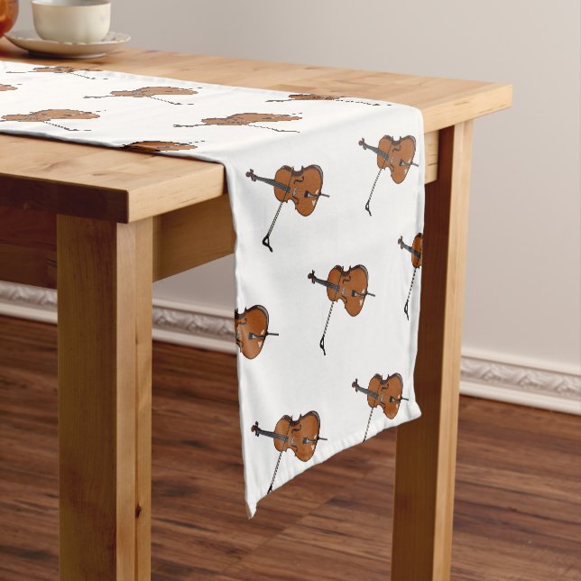 Cello cartoon illustration  short table runner (In Situ)