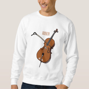 Cello cartoon illustration sweatshirt