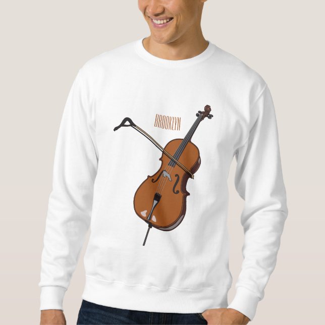 Cello cartoon illustration  sweatshirt (Front)