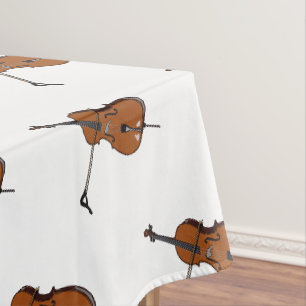 Cello cartoon illustration tablecloth