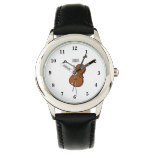 Cello cartoon illustration watch
