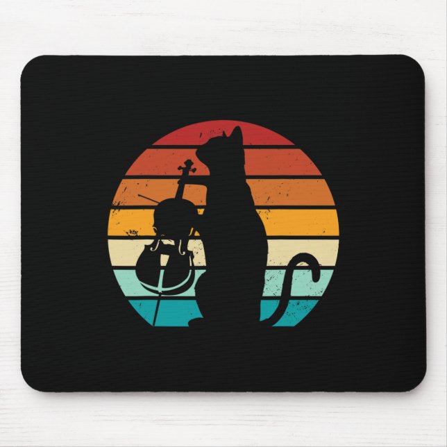 Cello Cat Meme Offensive Memes Funny Cat Love  Mouse Mat (Front)