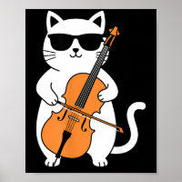 Cello Cat Playing Cello Funny Musician Cat Music