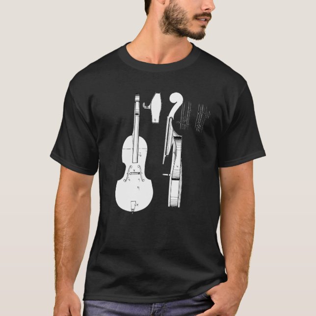 Cello Cellists Jazz Band Art Rock And Roll Music V T-Shirt (Front)