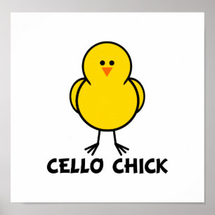 Cello Chick Poster