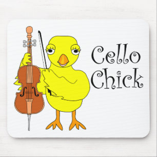 Cello Chick Text Mouse Mat