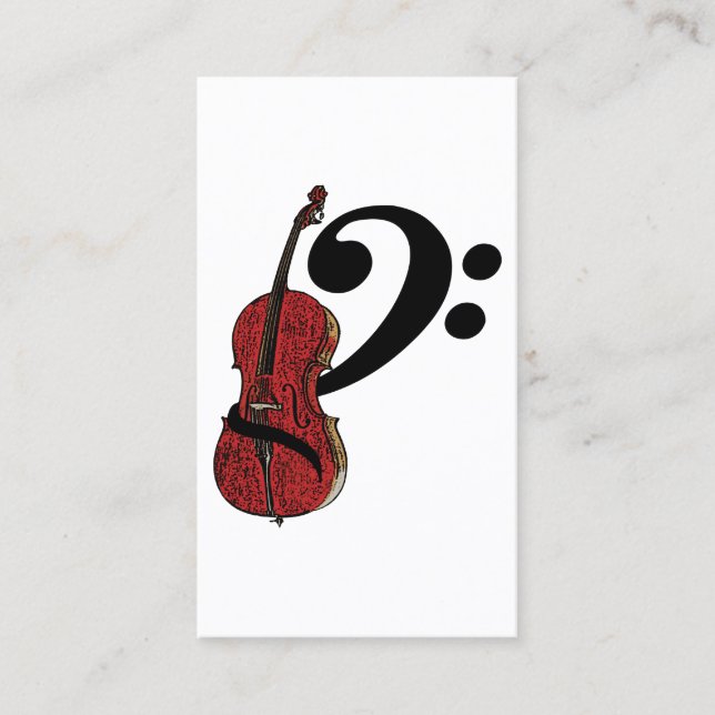 Cello Clef Business Card (Front)