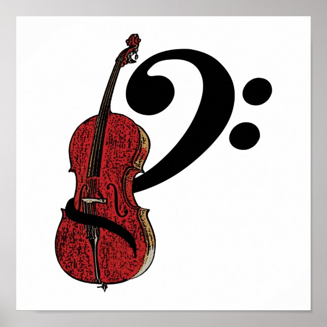 Cello Clef Poster (Front)