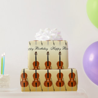 Cello Design Birthday Wrapping Paper