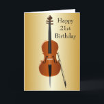 Cello Design Personalised 21st Birthday Card<br><div class="desc">Greeting card cello design age specific birthday card. Customise this birthday card with any text then have it printed and sent to you or instantly download it to your mobile device. Should you require any help with customising then contact us through the link on this page. Cello design personalised 21st...</div>
