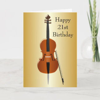 Cello Design Personalised 21st Birthday Card