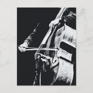 Cello, double bass postcard