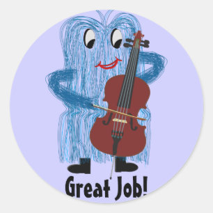 Cello - Get a Warm Fuzzy Feeling Classic Round Sticker