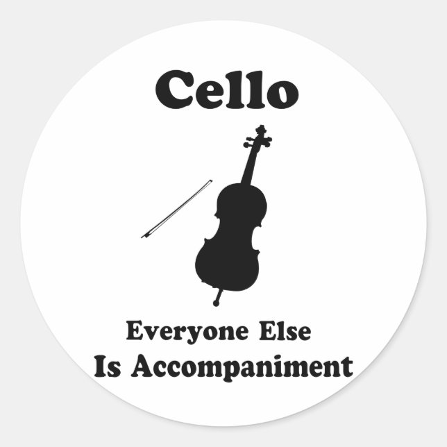 Cello Gift Classic Round Sticker (Front)