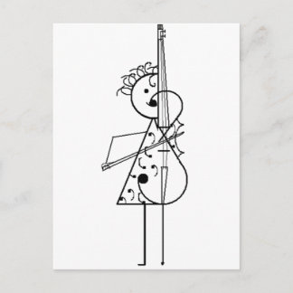 Cello Girl Postcard