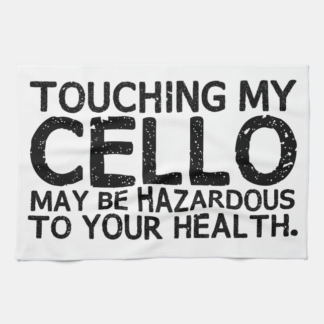 Cello Hazard Tea Towel (Horizontal)