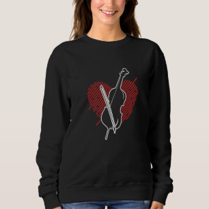 Cello Heart Cellist Musical Instrument Orchestra M Sweatshirt