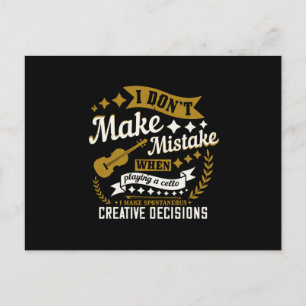 Cello - I Don't Make A Mistake Postcard