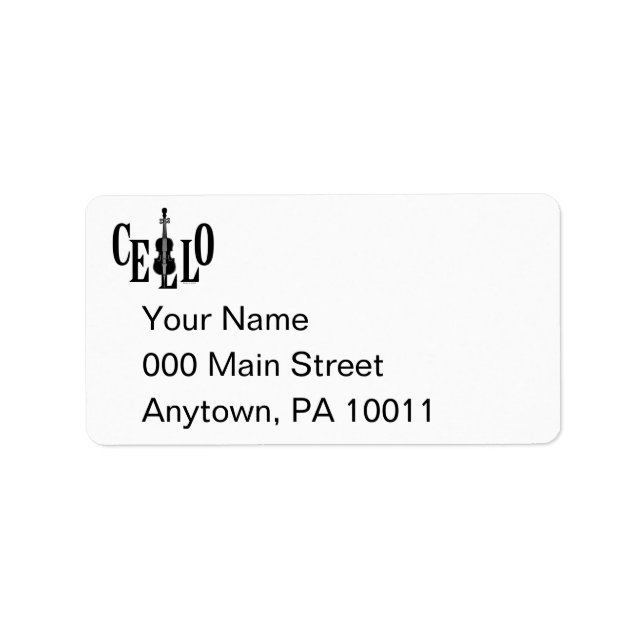Cello in Cello Drawing Label (Front)