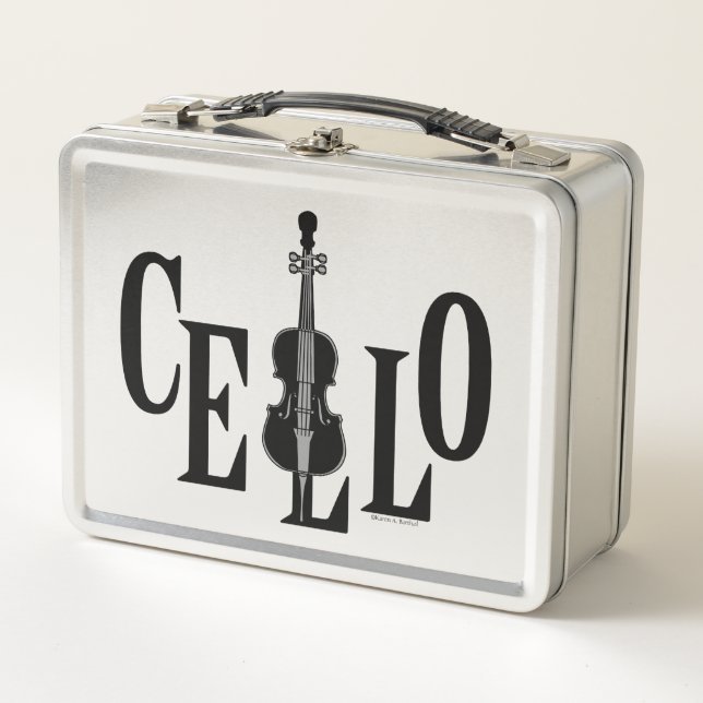 Cello In Cello Metal Lunch Box (Front)