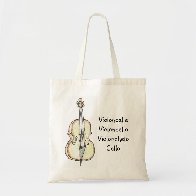 Cello Language Tote Bag (Front)