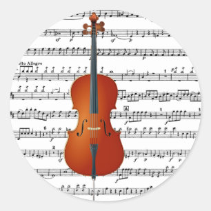 Cello & Me_ Classic Round Sticker