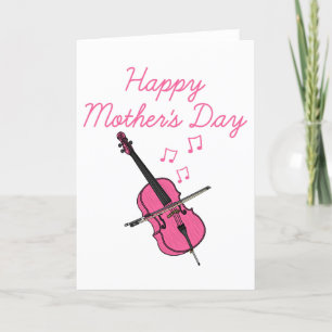 Cello Mother's Day Cellist Musician Thank You Card