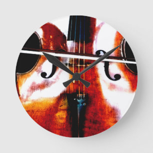 Cello Music is Life Beautiful Artistic Round Clock