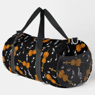 Cello Music Note Pattern Duffle Bag