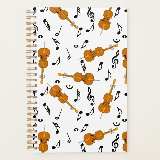 Cello Music Note Pattern Planner (Front)