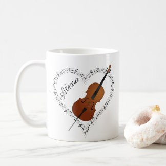 Cello Music Notes Coffee Mug