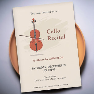 Cello Music Recital Invitation