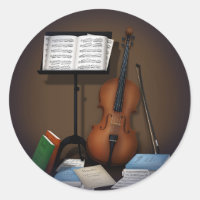 Cello & Music Stand Charming Miniature Scene