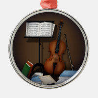 Cello & Music Stand Charming Miniature Scene