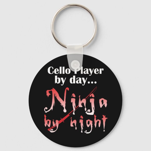 Cello Ninja Key Ring (Front)
