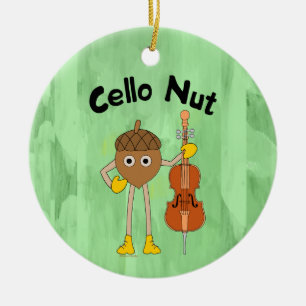 Cello Nut Ceramic Tree Decoration