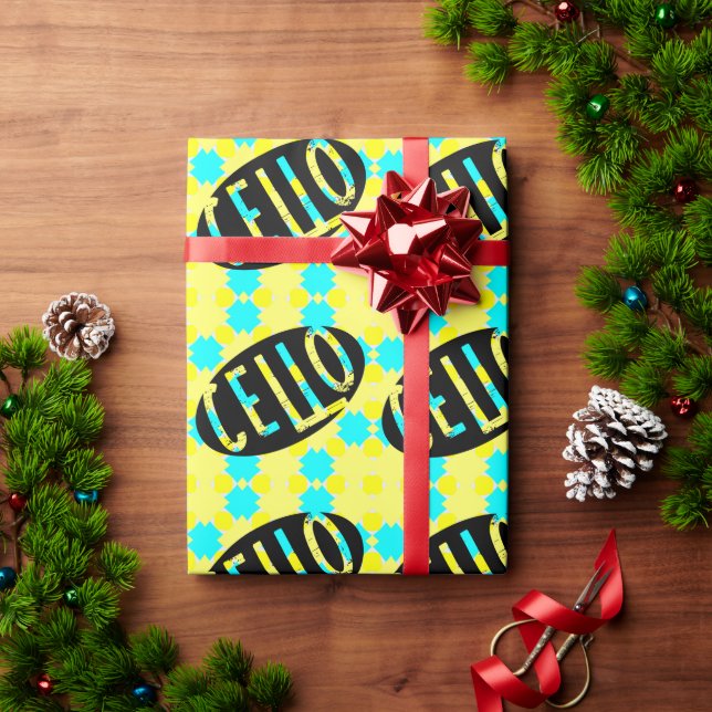 Cello Oval Rough Text Wrapping Paper (Holiday Gift)