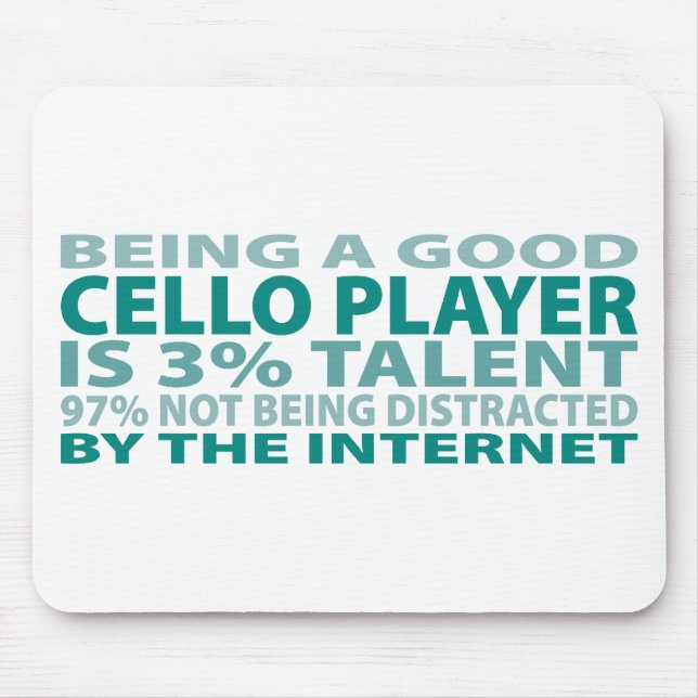 Cello Player 3% Talent Mouse Mat (Front)