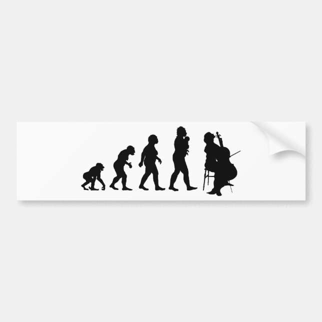 Cello Player Bumper Sticker (Front)