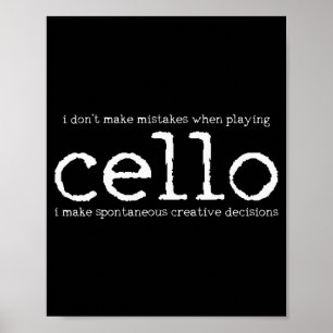 Cello Player Cellist Funny Gift  Poster