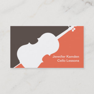 Cello Player Cellist Teacher Music Studio Musician Business Card