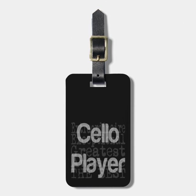Cello Player Extraordinaire Luggage Tag (Front Vertical)