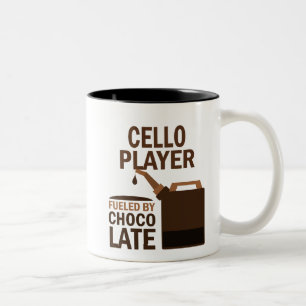 Cello Player (Funny) Chocolate Two-Tone Coffee Mug