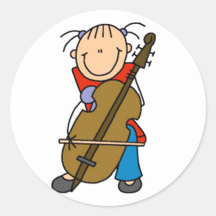 Cello Player Stickers Sticker