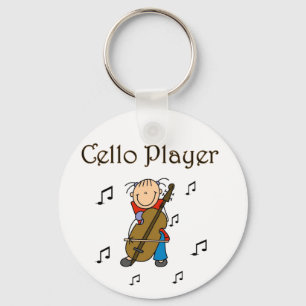 Cello Player Tshirts and Gifts Key Ring