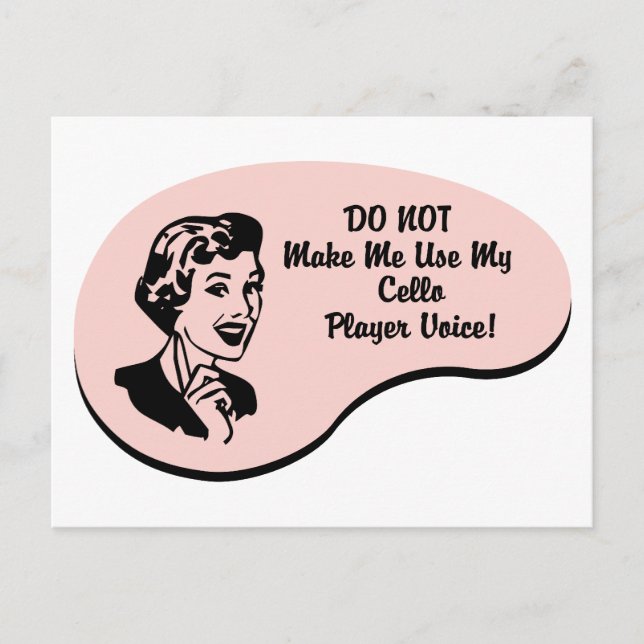 Cello Player Voice Postcard (Front)
