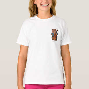 Cello Playing Bear Musician Kids T-Shirt
