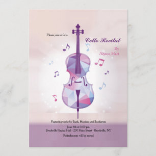 Cello Recital Invitation