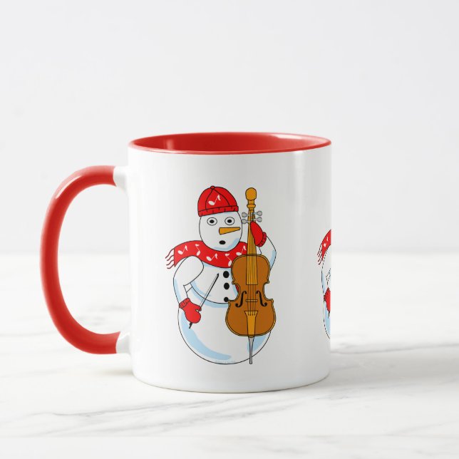Cello Snowman Mug (Left)