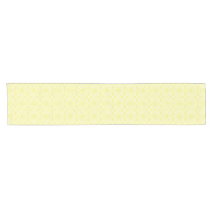 Cello Soft Butter Yellow Trellis Design Short Table Runner